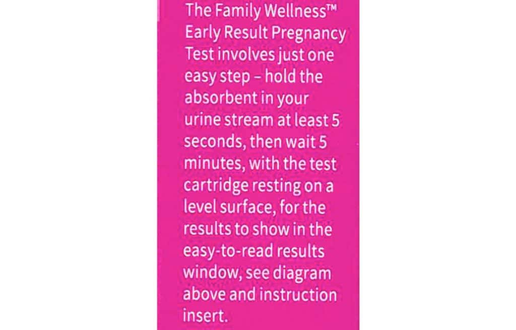 How to use a Family Wellness Pregnancy Test