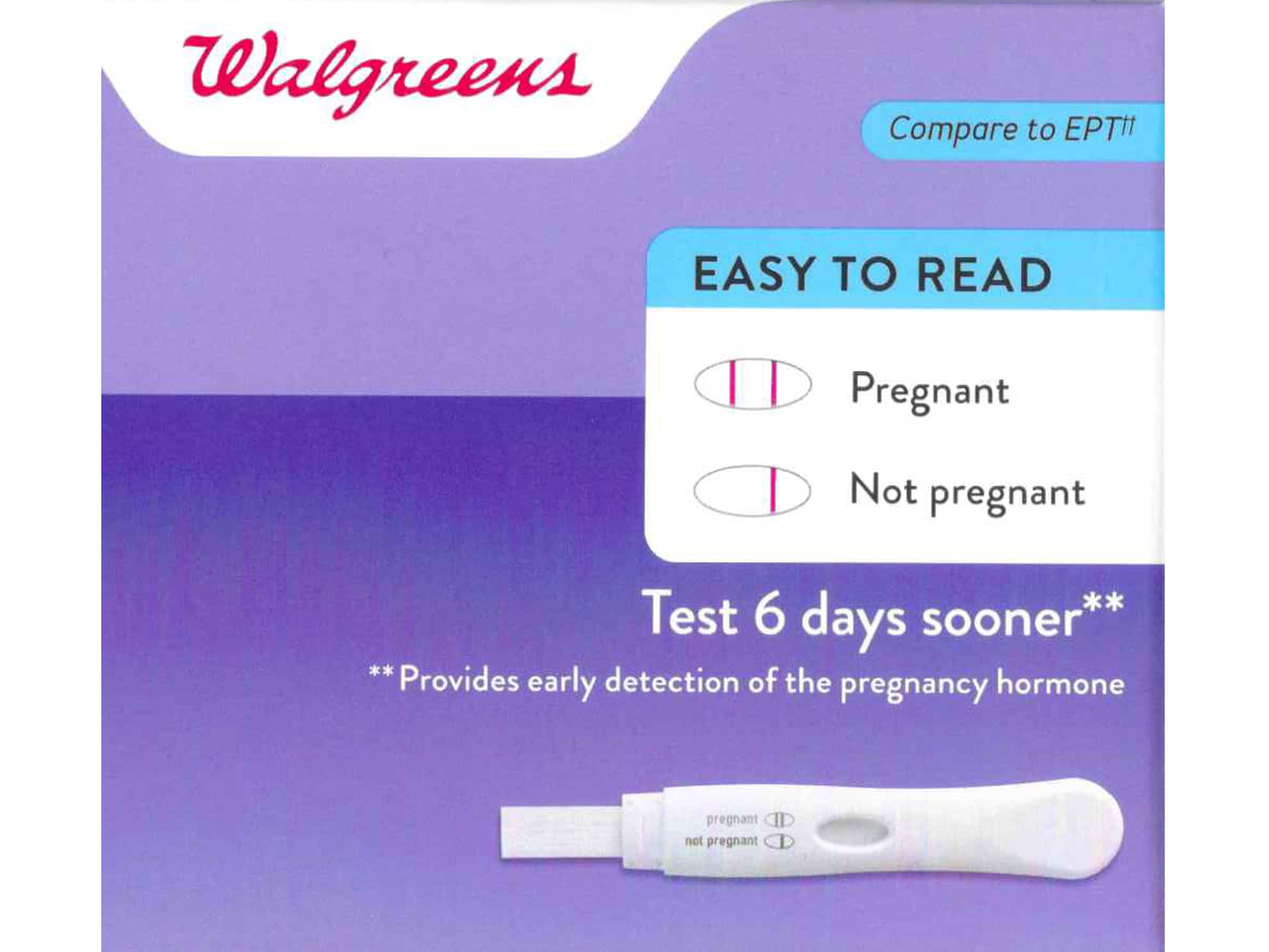 Walgreens One Step Analog Pregnancy Test pink dye