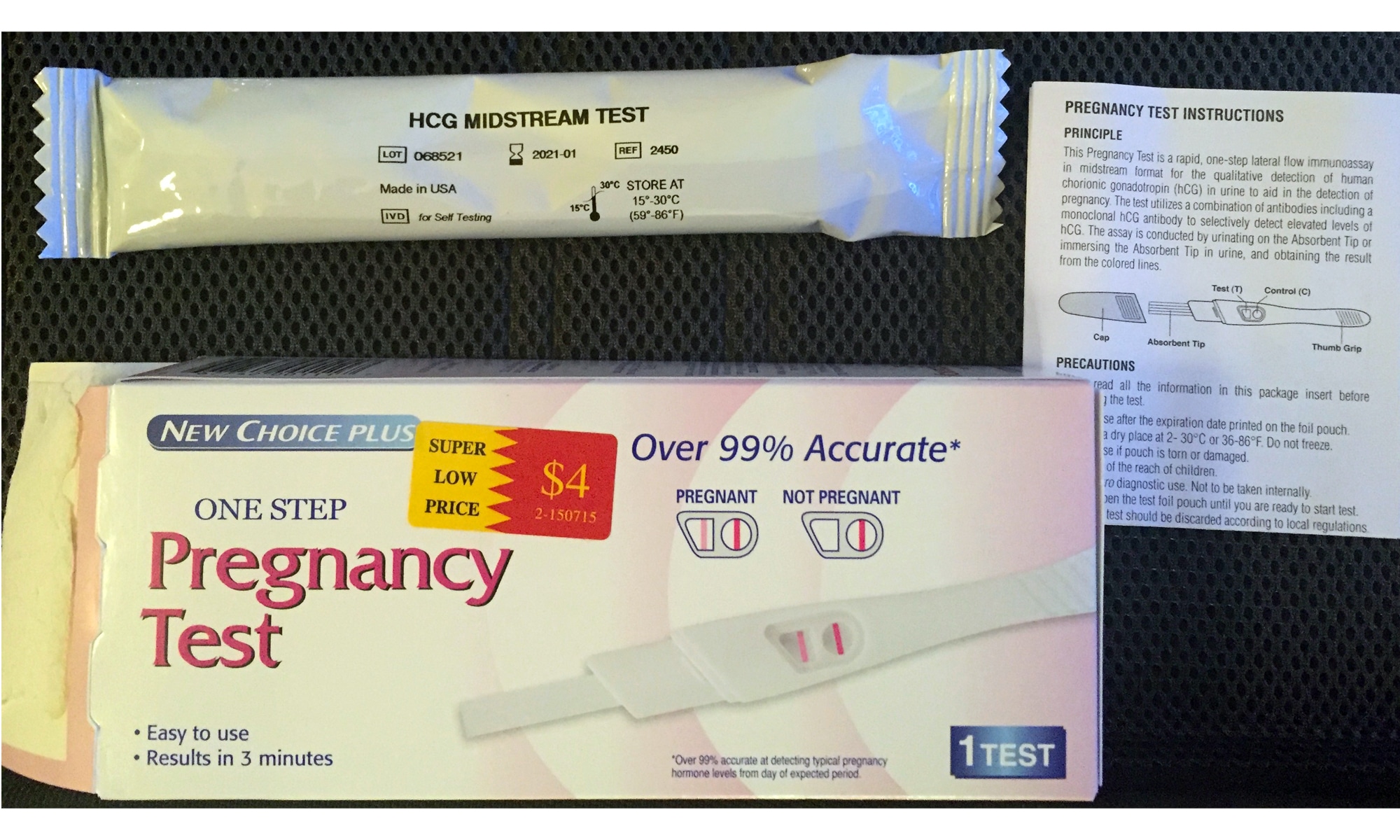 What Do I Get with the New Choice Plus One Step Pregnancy Test?