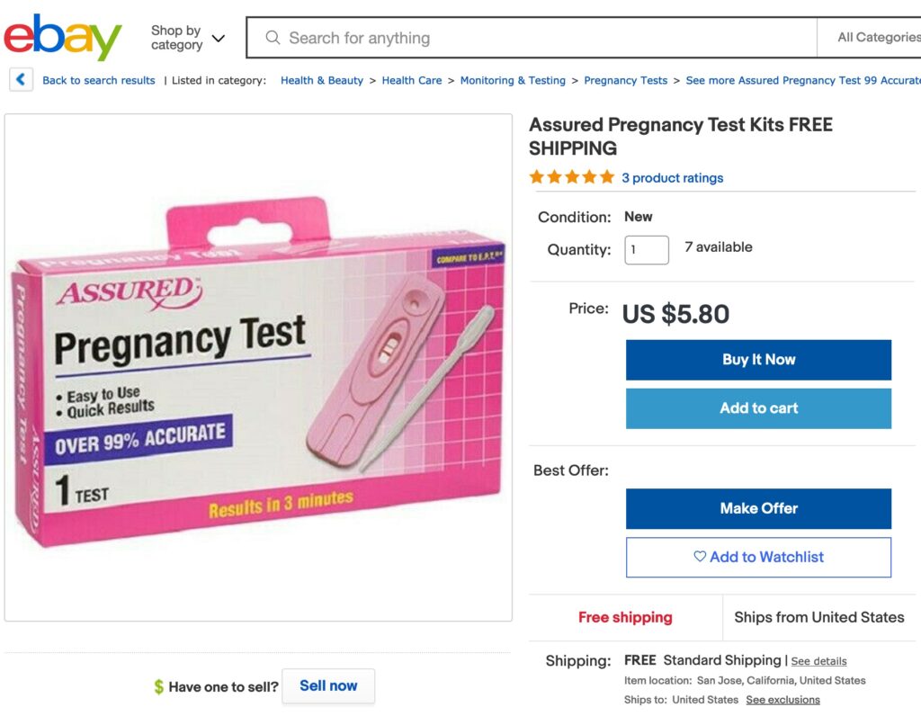 Assured Pregnancy Test reviews at eBay.com