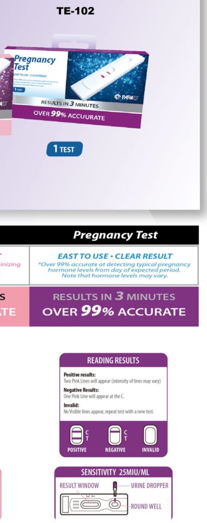Paraid Pregnancy Test at MCURE